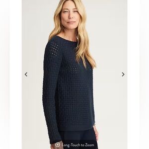 J Jill women’s textured-stitch sweater. NWT. Women’s size 2X. Navy color.